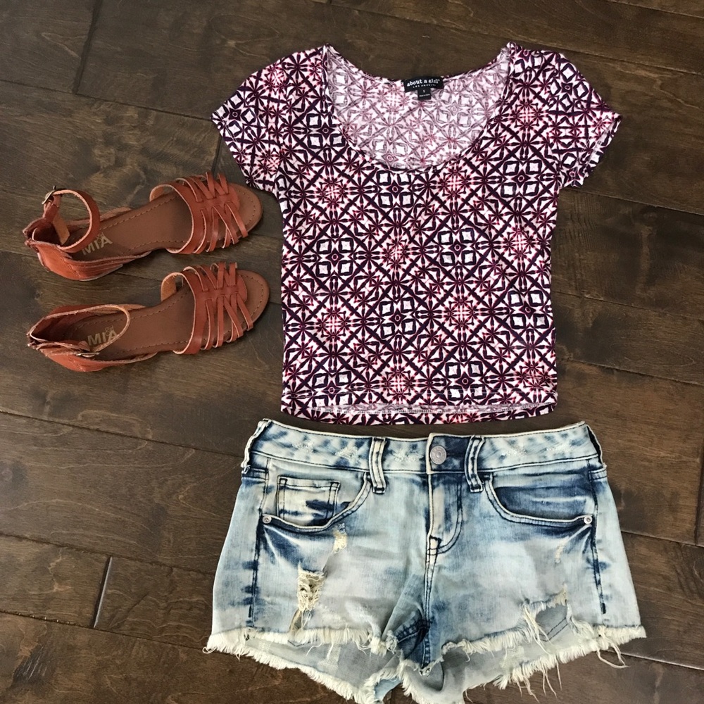 Patterned Crop Top